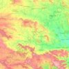 Topografische kaart Yavatmal District, hoogte, reliëf