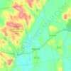 Topografische kaart Amherst, hoogte, reliëf