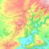Topografische kaart Coyolar, hoogte, reliëf