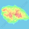 Topografische kaart King Christian Island, hoogte, reliëf