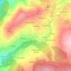 Topografische kaart Bodaño, hoogte, reliëf