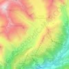 Topografische kaart Bettmeralp, hoogte, reliëf