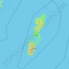 Topografische kaart Tsushima, hoogte, reliëf