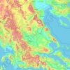 Topografische kaart Thessalie, hoogte, reliëf
