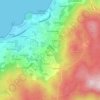Topografische kaart Cela, hoogte, reliëf