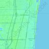 Topografische kaart Deerfield Beach, hoogte, reliëf