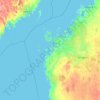 Topografische kaart Ostrobothnia, hoogte, reliëf