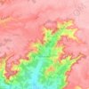 Topografische kaart Piñel de Abajo, hoogte, reliëf