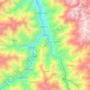Topografische kaart Ambo, hoogte, reliëf