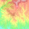 Topografische kaart Dereel, hoogte, reliëf