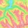 Topografische kaart Brandberg, hoogte, reliëf