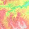 Topografische kaart Villarluengo, hoogte, reliëf
