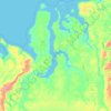 Topografische kaart Autonomer Kreis der Jamal-Nenzen, hoogte, reliëf