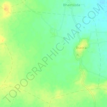 Topografische kaart Biaora, hoogte, reliëf
