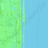 Topografische kaart Palm Beach, hoogte, reliëf