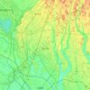 Topografische kaart Koga, hoogte, reliëf