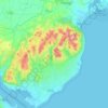 Topografische kaart The Mournes DEA, hoogte, reliëf