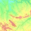 Topografische kaart Monterrubio de la Serena, hoogte, reliëf