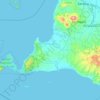 Topografische kaart Pandeglang, hoogte, reliëf