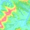 Topografische kaart Ostabat-Asme, hoogte, reliëf