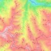 Topografische kaart Valloire, hoogte, reliëf