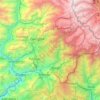 Topografische kaart East Sikkim District, hoogte, reliëf
