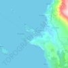 Topografische kaart Cavtat, hoogte, reliëf