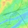 Topografische kaart Petite Amazonie, hoogte, reliëf