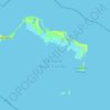 Topografische kaart Caicos Islands, hoogte, reliëf
