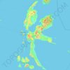 Topografische kaart Halmahera, hoogte, reliëf