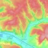 Topografische kaart Rennepont, hoogte, reliëf