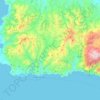 Topografische kaart Δήμος Καντάνου-Σέλινου, hoogte, reliëf