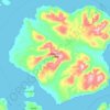 Topografische kaart Zarembo Island, hoogte, reliëf