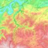 Topografische kaart La Houille, hoogte, reliëf