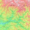 Topografische kaart Alaknanda, hoogte, reliëf