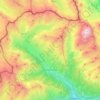 Topografische kaart Pontechianale, hoogte, reliëf