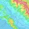 Topografische kaart Sarzana, hoogte, reliëf