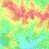 Topografische kaart Salignac-de-Mirambeau, hoogte, reliëf