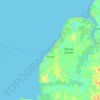 Topografische kaart Colares, hoogte, reliëf