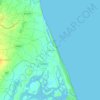 Topografische kaart Vakadu, hoogte, reliëf