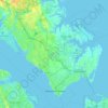 Topografische kaart Newport News, hoogte, reliëf