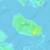 Topografische kaart Rikers Island, hoogte, reliëf