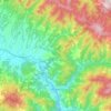 Topografische kaart Dicomano, hoogte, reliëf