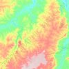Topografische kaart Paredão de Minas, hoogte, reliëf