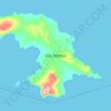 Topografische kaart Isla Hornos, hoogte, reliëf