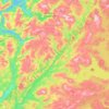 Topografische kaart Namsskogan, hoogte, reliëf