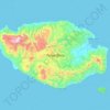 Topografische kaart Buru Island, hoogte, reliëf