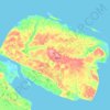 Topografische kaart Ayon Island, hoogte, reliëf