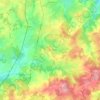 Topografische kaart La Roche-l'Abeille, hoogte, reliëf