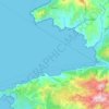 Topografische kaart Golfe de Porto, hoogte, reliëf